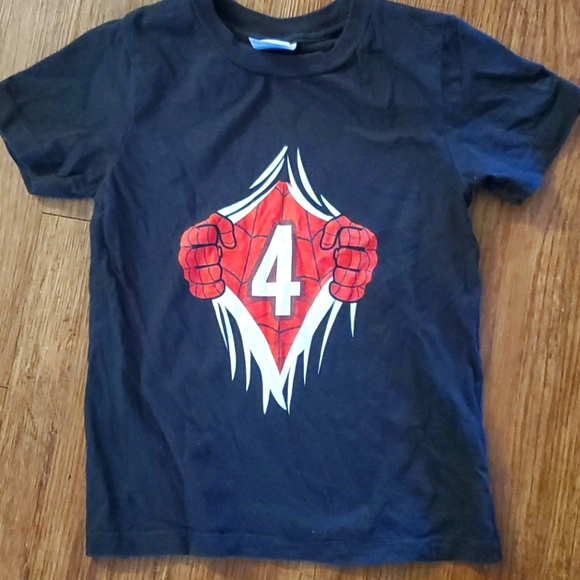 #4 birthday Spiderman shirt - Picture 1 of 1